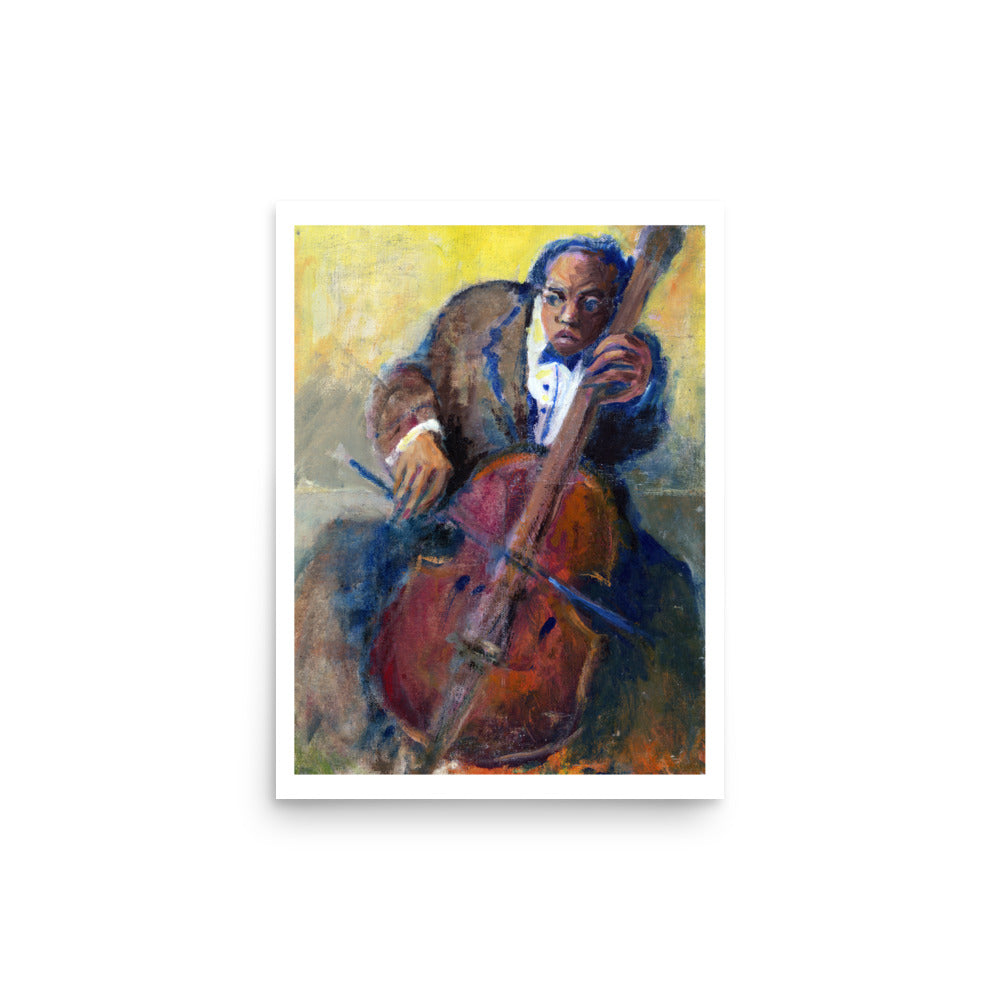 Cellist by Santos Fernandez - Fine Art Print