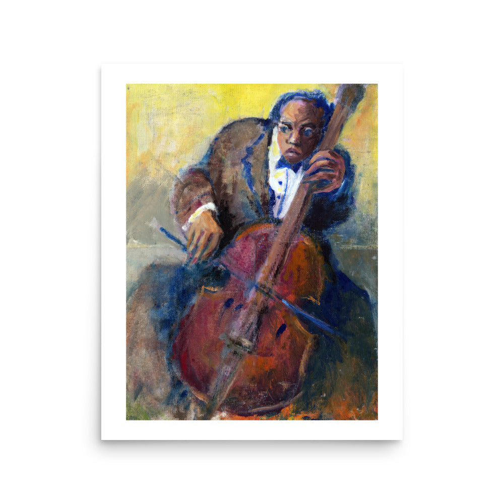Cellist by Santos Fernandez - Fine Art Print