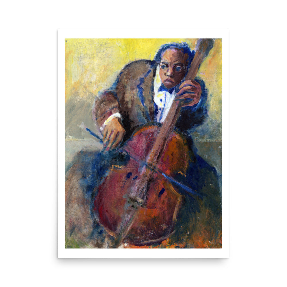 Cellist by Santos Fernandez - Fine Art Print