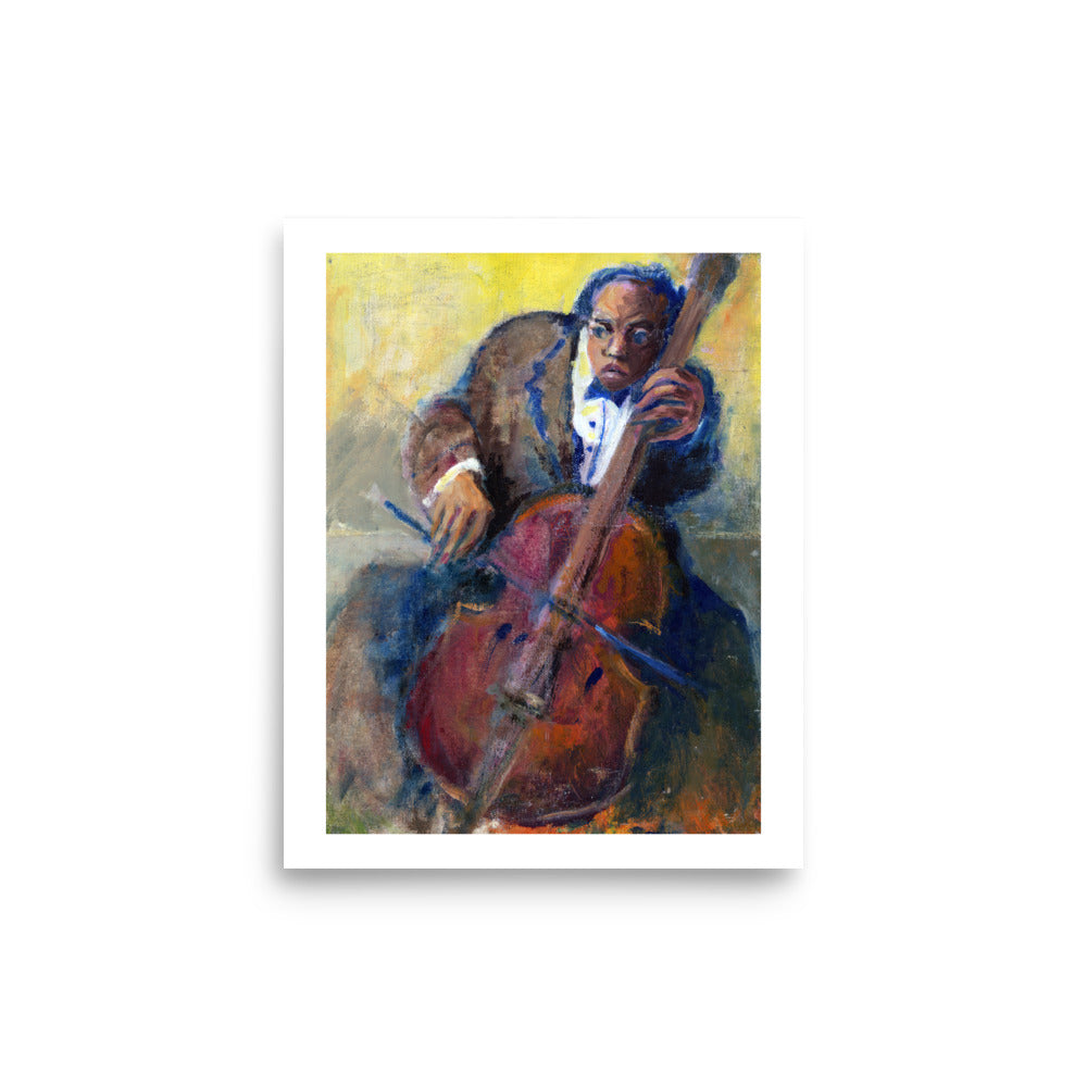 Cellist by Santos Fernandez - Fine Art Print