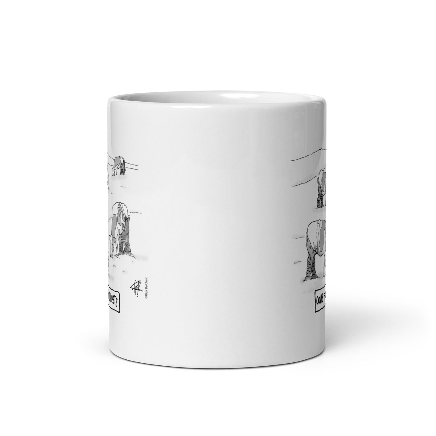 Cows From The Street - White Glossy Mug
