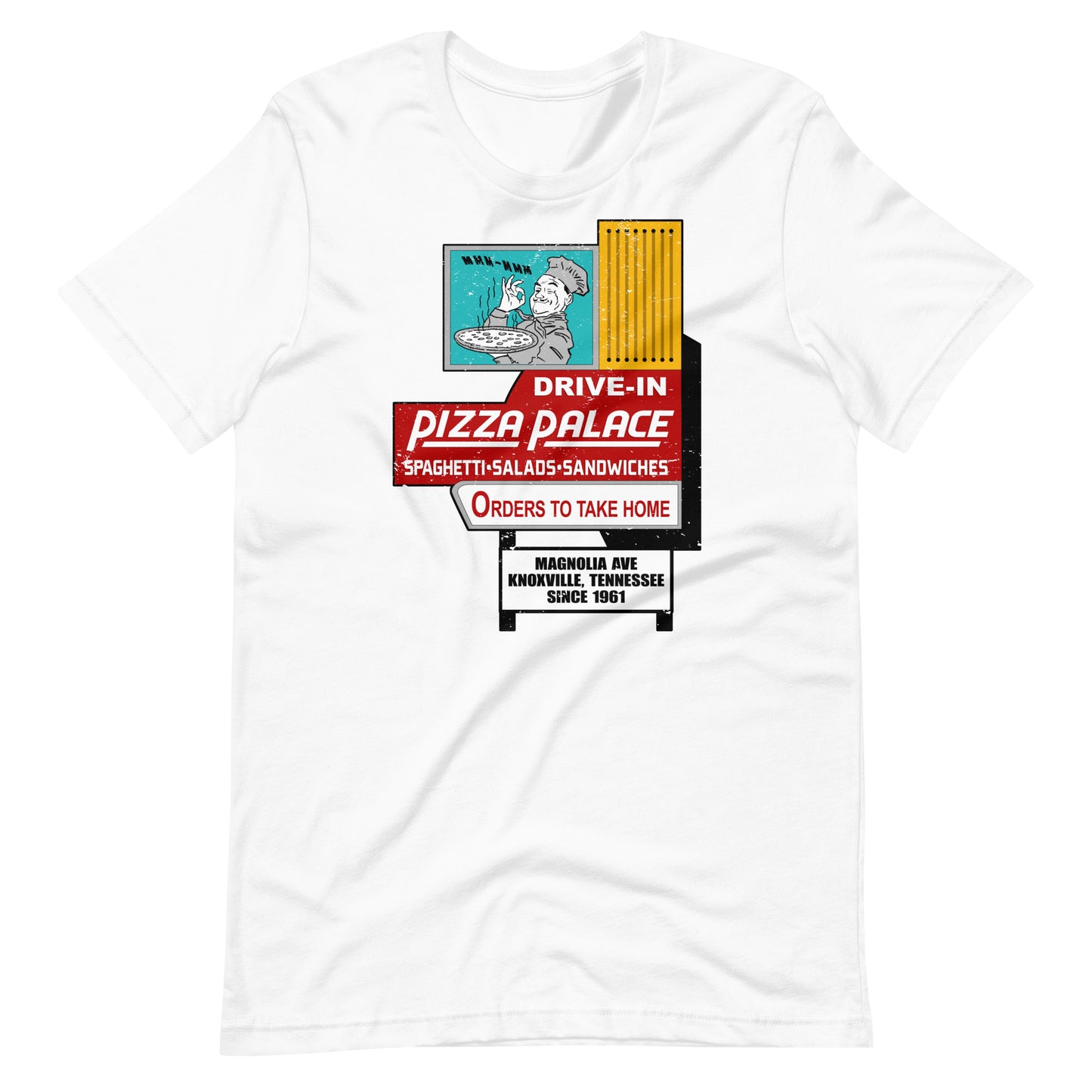 Retro Distressed Pizza Palace Sign T-shirt