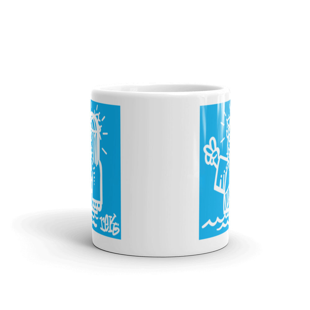 Water Walker White Glossy Mug