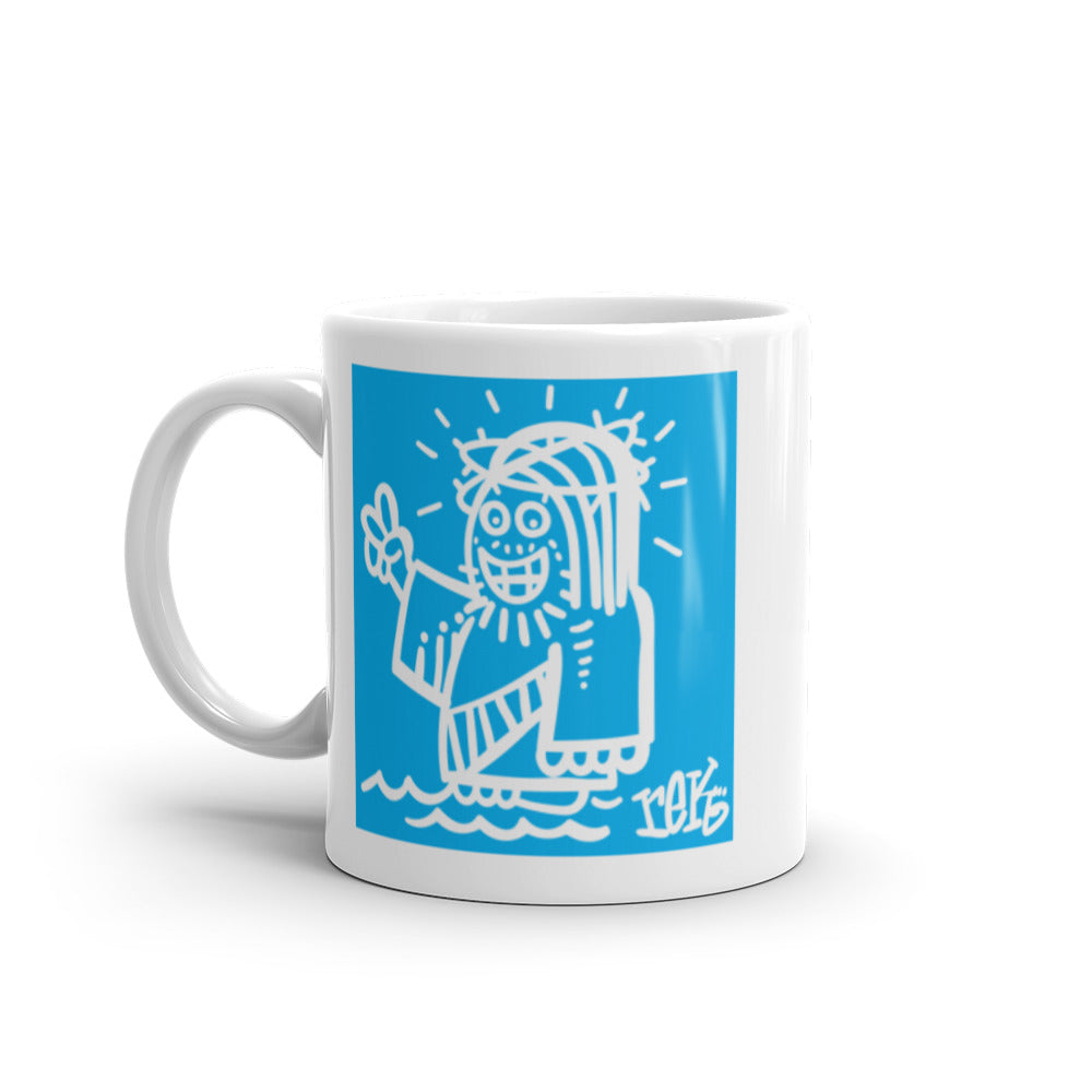 Water Walker White Glossy Mug