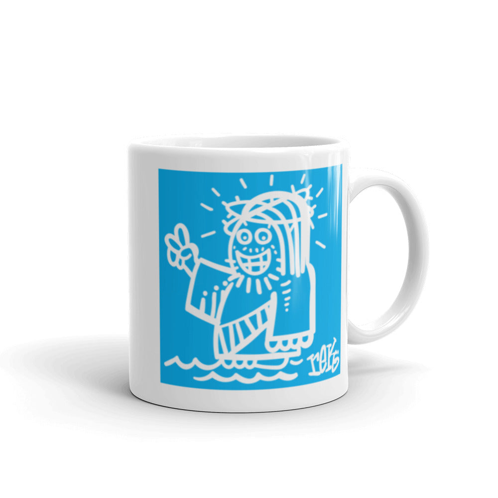 Water Walker White Glossy Mug
