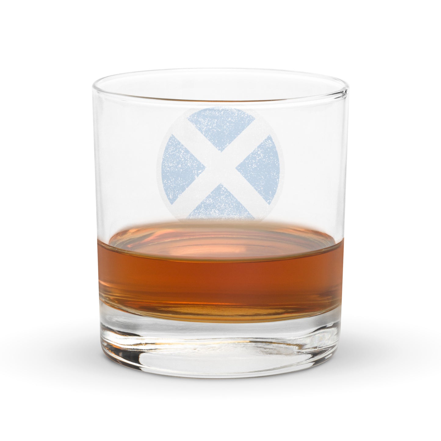 Scottish Flag Rocks Glass - Saltire - St. Andrew's Cross