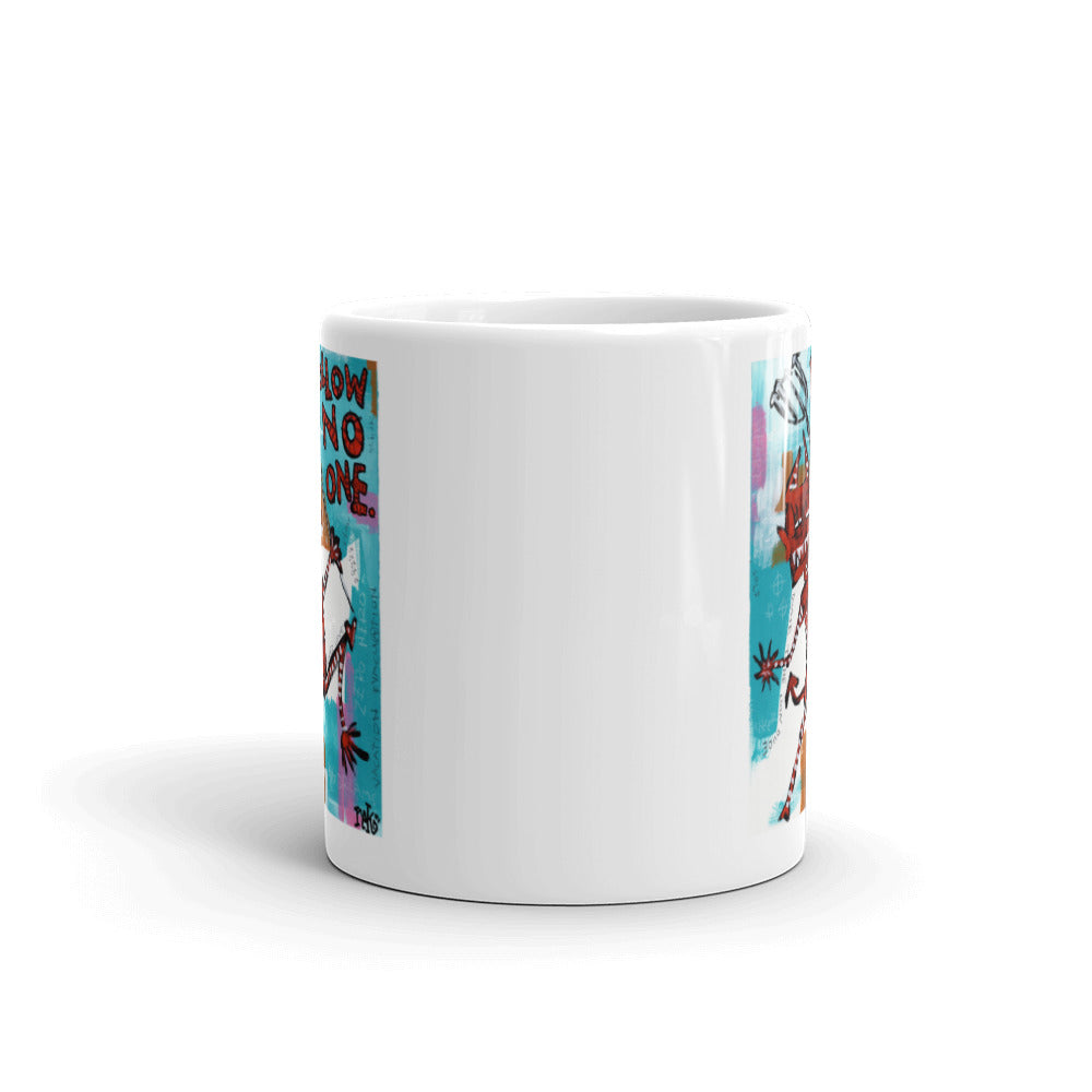 Follow No One White Glossy Mug